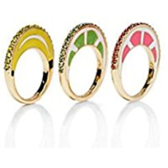 kate spade Jewelry - Kate Spade Out of Office Fruit Ring Set NWT, Sz 6